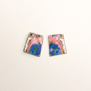 Paint Swirl Stud Earrings